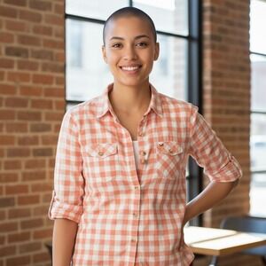 Hollister Womens Plaid Shirt Long Sleeve Button Down Casual Top